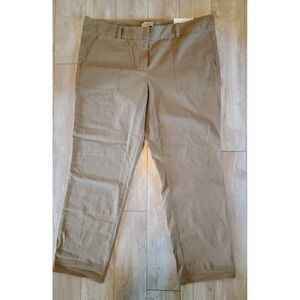 Loft By Ann Taylor Mid-Rise Straight Leg Size 16 Tan Chino Utility‎ Pants NWT